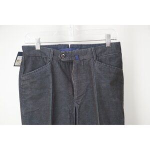 Incotex Blue Black Striped Corduroy Cotton Blend Mens Pants Sz 44 NEW